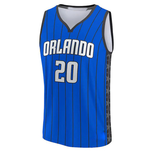 O.Magic #20 Markelle Fultz Fanatics Branded 2022-23 Fast Break Replica Jersey Statement Edition Blue Stitched American Basketball Jersey