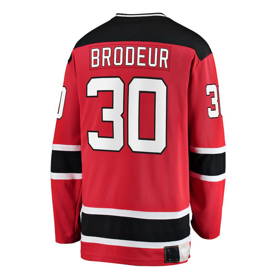 NJ.Devils #30 Martin Brodeur Fanatics Branded Premier Breakaway Retired Player Jersey  Red Stitched American Hockey Jerseys CROVYIE