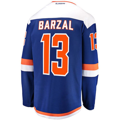 NY.Islanders #13 Mathew Barzal Fanatics Branded Alternate Breakaway Jersey Royal Stitched American Hockey Jerseys CROVYIE
