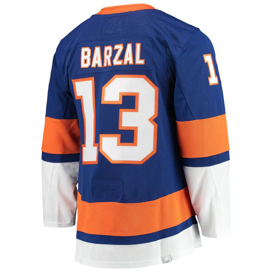 NY.Islanders #13 Mathew Barzal Home Primegreen Authentic Pro Player Jersey Royal Stitched American Hockey Jerseys CROVYIE