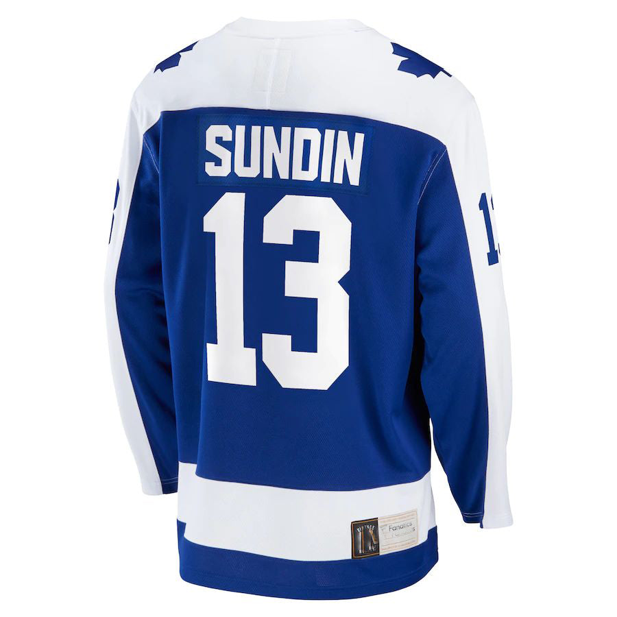 T.Maple Leafs #13 Mats Sundin Fanatics Branded Breakaway Retired Player Jersey  Blue Stitched American Hockey Jerseys CROVYIE