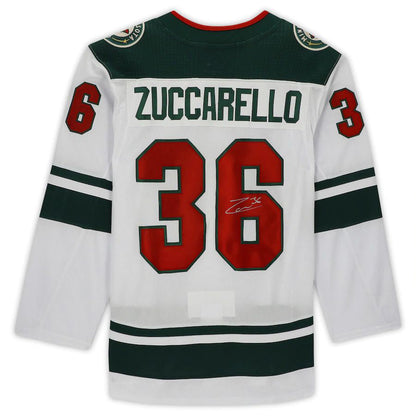M.Wild #36 Mats Zuccarello Fanatics Authentic Autographed Jersey White Stitched American Hockey Jerseys CROVYIE
