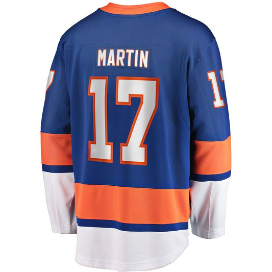 NY.Islanders #17 Matt Martin Fanatics Branded Home Breakaway Player Jersey Royal Stitched American Hockey Jerseys CROVYIE