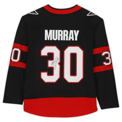 O.Senators #30 Matt Murray Fanatics Authentic Autographed Breakaway Jersey Black Stitched American Hockey Jerseys CROVYIE