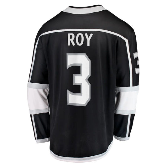 LA.Kings #3 Matt Roy Fanatics Branded Home Breakaway Player Jersey  Black Stitched American Hockey Jerseys CROVYIE