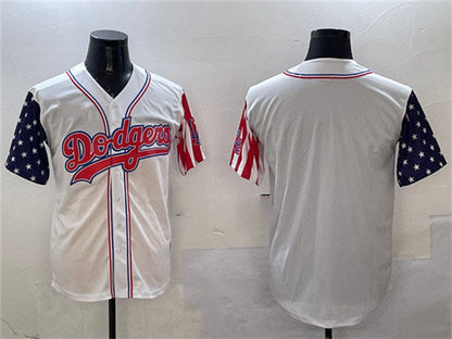 Los Angeles Dodgers Blank White Limited Stitched Baseball Jersey