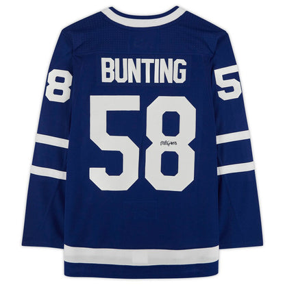 T.Maple Leafs #58 Michael Bunting Fanatics Authentic Autographed Jersey Blue Stitched American Hockey Jerseys CROVYIE