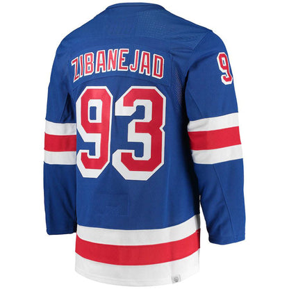NY.Rangers #93 Mika Zibanejad Home Primegreen Authentic Pro Player Jersey Blue Stitched American Hockey Jerseys CROVYIE