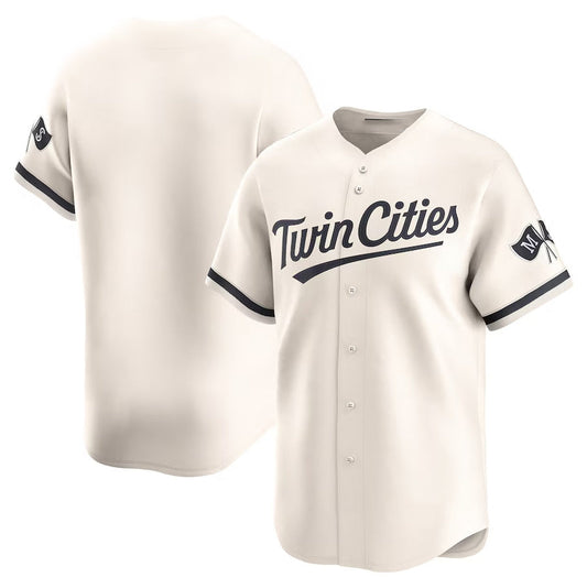 Minnesota Twins Alternate Limited Jersey - Cream Stitched Baseball Jersey