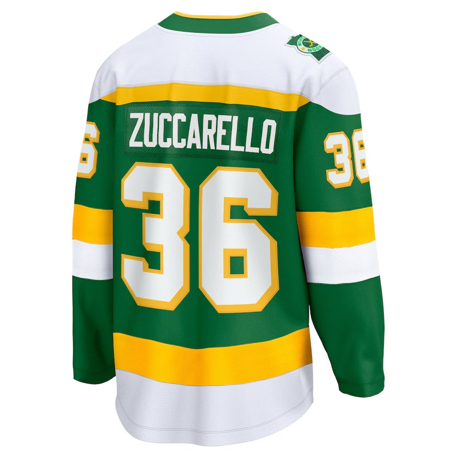 M.Wild #36 Mats Zuccarello Fanatics Alternate Premier Breakaway Player Jersey - Green Stitched American Hockey Jerseys CROVYIE