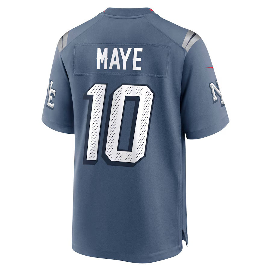 NE.Patriots #10 Drake Maye 2025 Rivalries Collection Game Jersey-FAM - Storm Blue Stitched American Football Jersey-FAM
