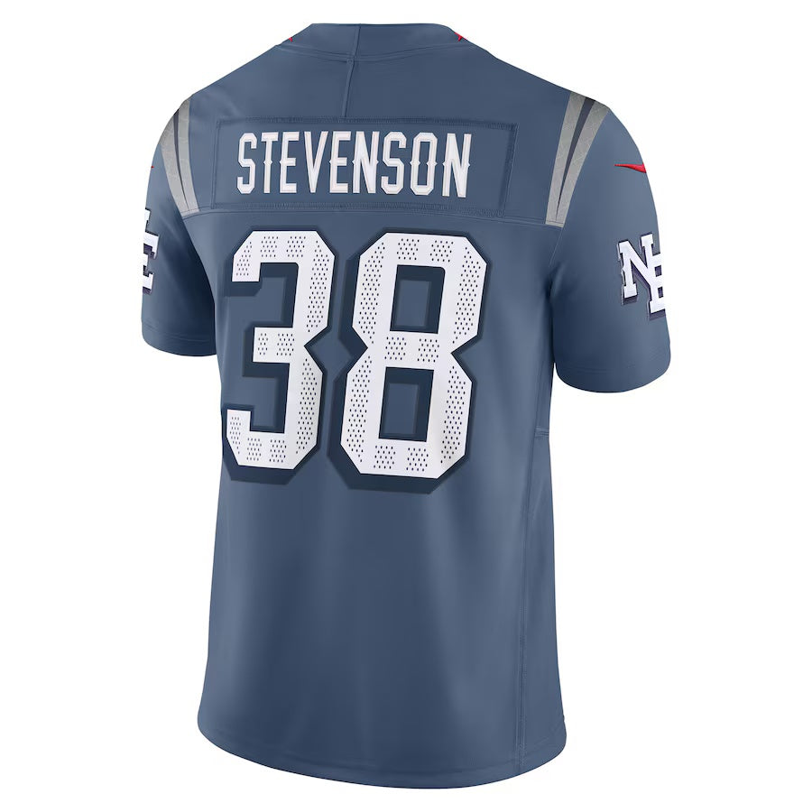 NE.Patriots #38 Rhamondre Stevenson 2025 Rivalries Collection Limited Jersey-FAM - Storm Blue Stitched American Football Jersey-FAM