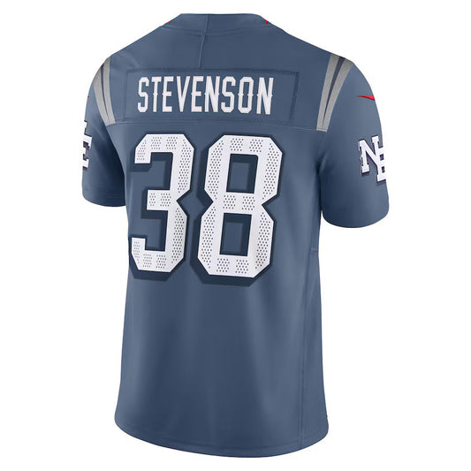 NE.Patriots #38 Rhamondre Stevenson 2025 Rivalries Collection Limited Jersey-FAM - Storm Blue Stitched American Football Jersey-FAM