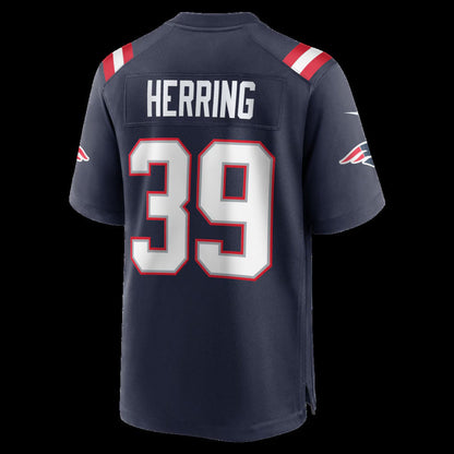 NE.Patriots #39 Tyron Herring Navy Team Game Stitched American Football Jerseys