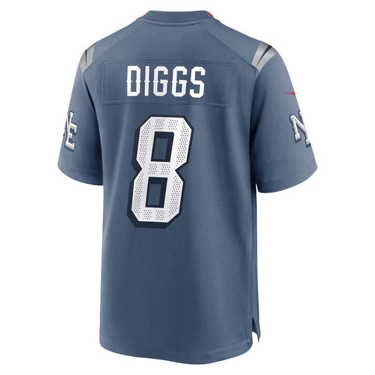 NE.Patriots #8 Stefon Diggs 2025 Rivalries Collection Game Jersey-FAM - Storm Blue Stitched American Football Jersey-FAM