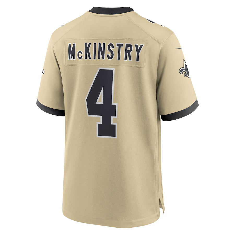 NO.Saints #4 Ga¡¯Quincy McKinstry Gold Gameday Golds Alternate Game Player Stitched American Football Jersey