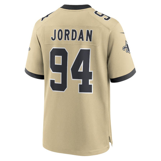 NO.Saints #94 Cameron Jordan Gold Gameday Golds Alternate Game Player Stitched American Football Jersey