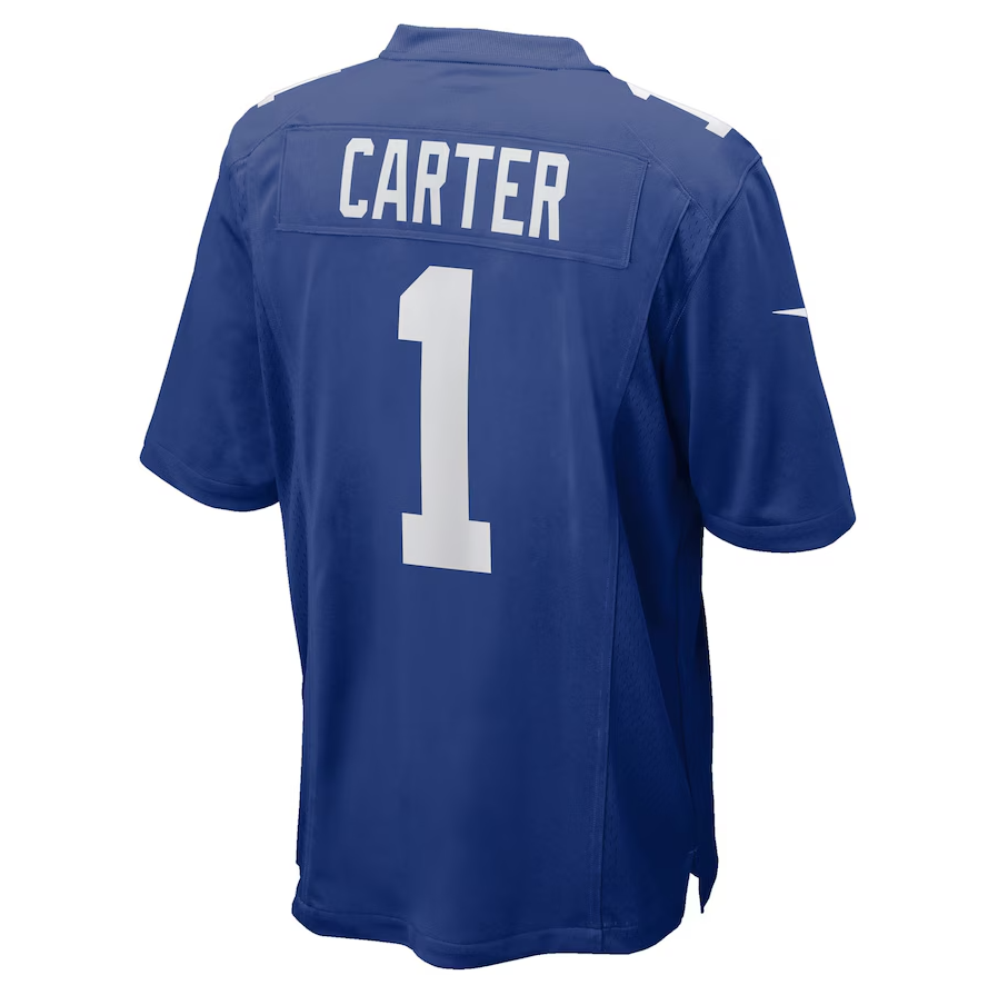 NY.Giants #1 Abdul Carter Royal 2025 Draft First Round Pick Game Stitched American Football Jerseys