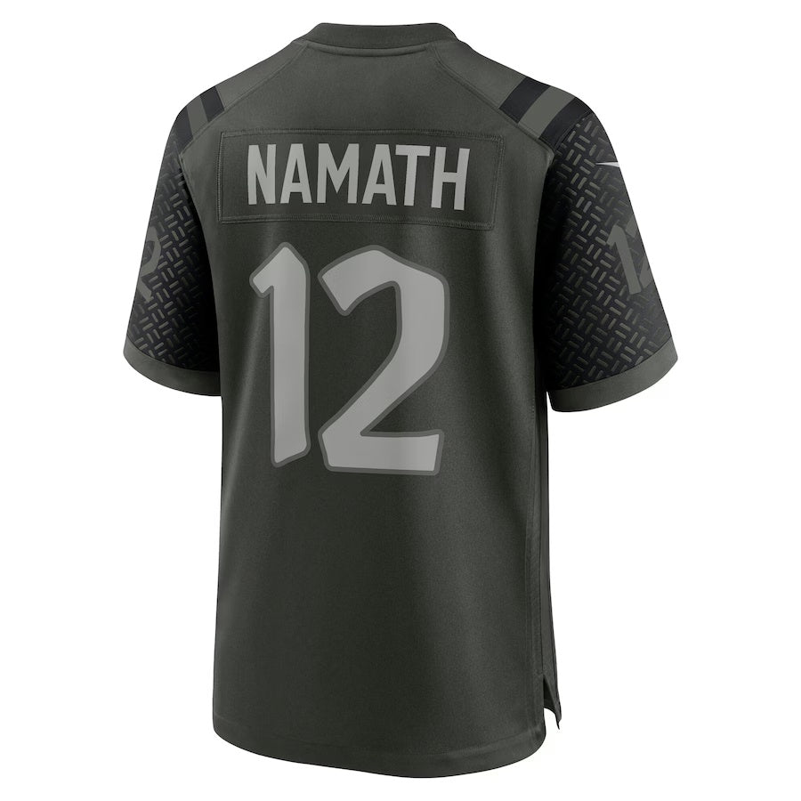 NY.Jets #12 Joe Namath 2025 Rivalries Collection Retired Player Game Jersey-FAM - Gotham Green Stitched American Football Jersey-FAM