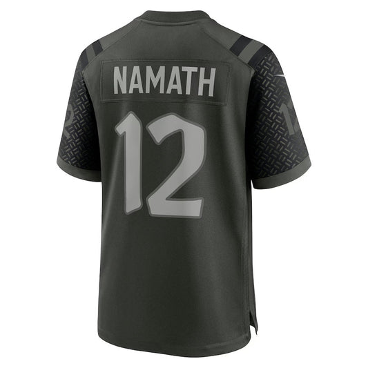 NY.Jets #12 Joe Namath 2025 Rivalries Collection Retired Player Game Jersey-FAM - Gotham Green Stitched American Football Jersey-FAM