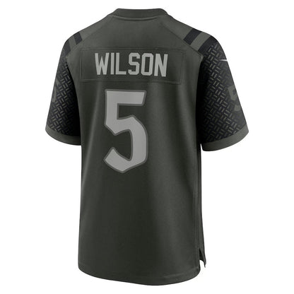 NY.Jets #5 Garrett Wilson 2025 Rivalries Collection Game Jersey-FAM - Gotham Green Stitched American Football Jersey-FAM