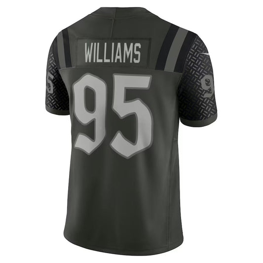 NY.Jets #95 Quinnen Williams 2025 Rivalries Collection Limited Jersey-FAM - Gotham Green Stitched American Football Jersey-FAM