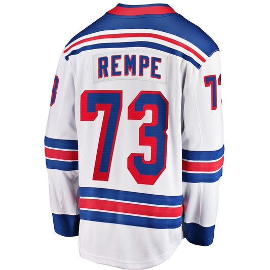 NY.Rangers #73 Matt Rempe Fanatics Away Premier Breakaway Player Jersey - White Stitched American Hockey Jerseys CROVYIE