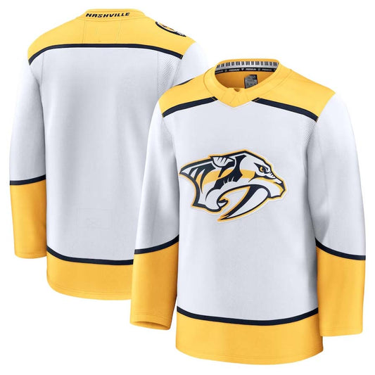 N.Predators Fanatics Away Premium Jersey - White Stitched American Hockey Jerseys CROVYIE