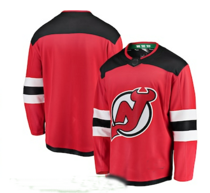 NJ.Devils Fanatics Branded Breakaway Home Jersey Red Stitched American Hockey Jerseys CROVYIE