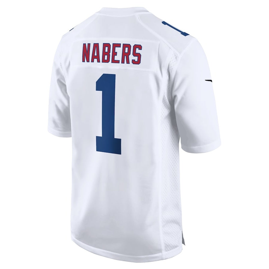 NY.Giants #1 Malik Nabers Tundra White Fashion American Football Jerseys
