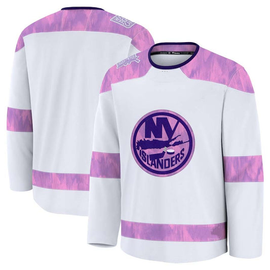 NY.Islanders Fanatics 2024 Hockey Fights Cancer Practice Jersey - White Stitched American Hockey Jerseys CROVYIE