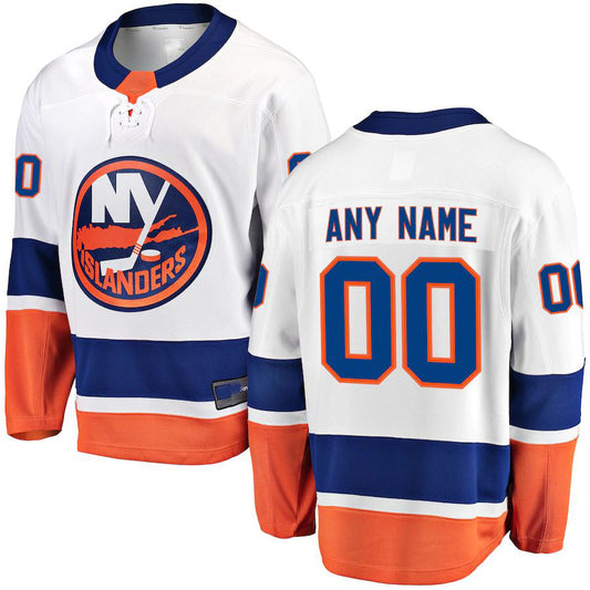 Custom NY.Islanders Fanatics Branded Away Breakaway Jersey White Stitched American Hockey Jerseys CROVYIE