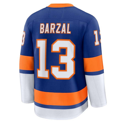 NY.Islanders #13 Mathew Barzal Fanatics Home Premium Jersey - Royal Stitched American Hockey Jerseys CROVYIE