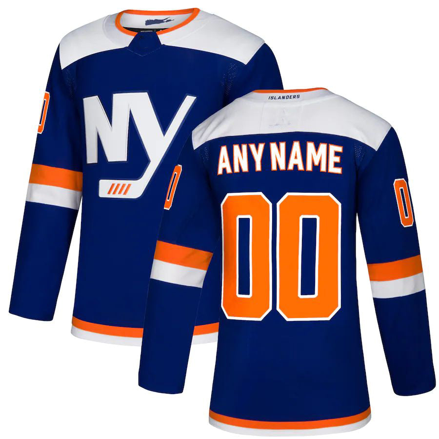 Custom NY.Islanders Alternate Authentic Jersey Blue Stitched American Hockey Jerseys CROVYIE