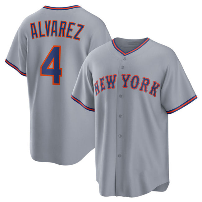 New York Mets #4 Francisco Alvarez Gray 2025 Limited Stitched Baseball Jersey