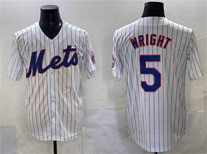 New York Mets #5 David Wright White Stitched Baseball Jersey