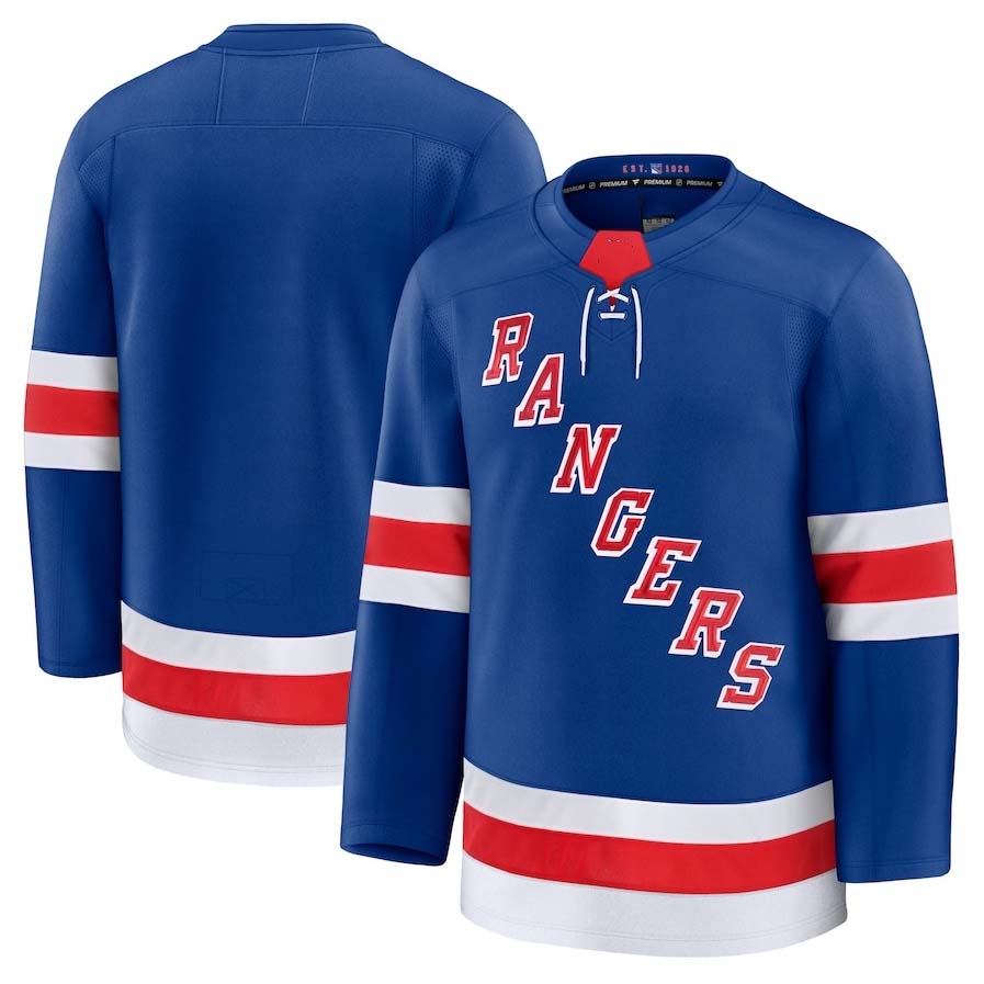 NY.Rangers Fanatics Home Premium Jersey - Blue Stitched American Hockey Jerseys CROVYIE