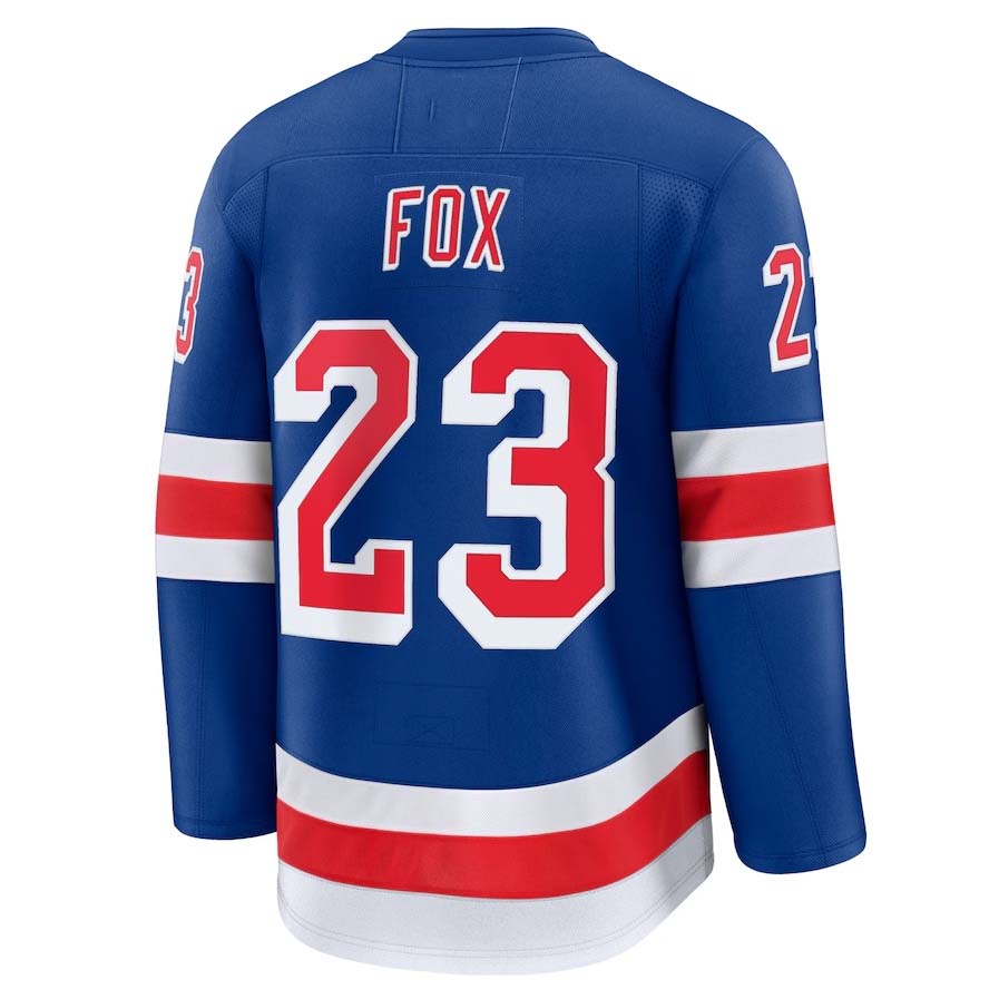 NY.Rangers #23 Adam Fox Fanatics Home Premium Jersey - Blue Stitched American Hockey Jerseys CROVYIE