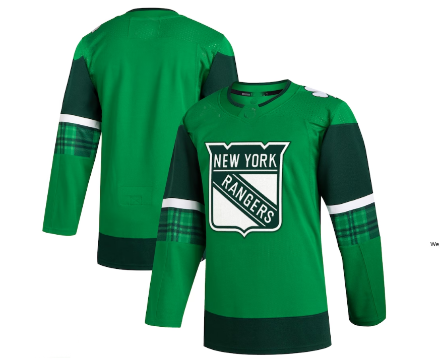NY.Rangers 2023 St. Patrick's Day Primegreen Authentic Jersey - Kelly Green Stitched American Hockey Jerseys CROVYIE