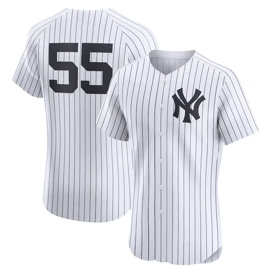 New York Yankees #55 Carlos Rodon Home Elite Player Jersey - White Stitched Baseball Jersey