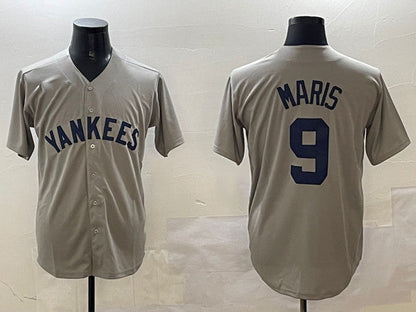 New York Yankees #9 Roger Maris Gray Cool Base Stitched Baseball Jersey