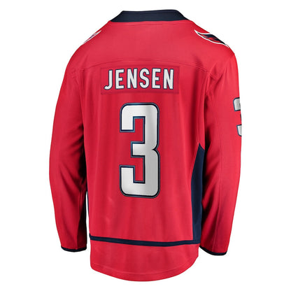 W.Capitals #3 Nick Jensen Fanatics Branded Replica Player Jersey Red Stitched American Hockey Jerseys CROVYIE