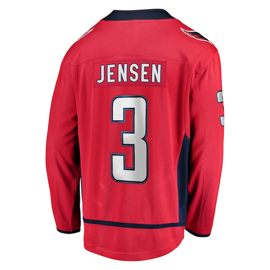 W.Capitals #3 Nick Jensen Fanatics Branded Replica Player Jersey Red Stitched American Hockey Jerseys CROVYIE