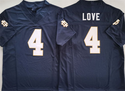 N.Dame Fighting Irish #4 Jeremiyah Love Navy 2025 F.U.S.E. Limited Stitched  Football  American College Jerseys