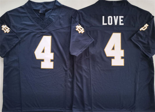 N.Dame Fighting Irish #4 Jeremiyah Love Navy 2025 F.U.S.E. Limited Stitched  Football  American College Jerseys