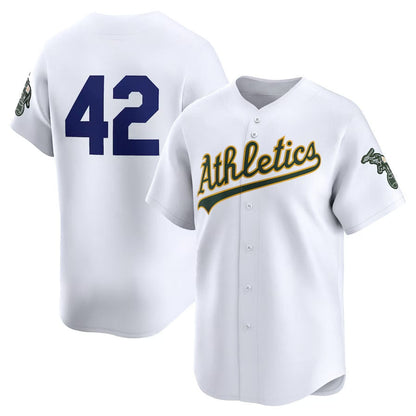 Oakland Athletics 2024 #42 Jackie Robinson Day Home Limited Jersey ¨C White Stitches Baseball Jerseys