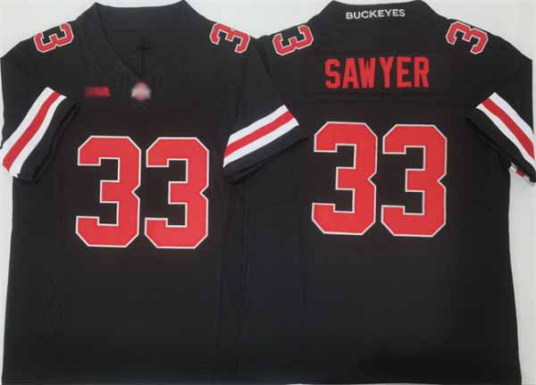 O.State Buckeyes #33 Jack Sawyer Black 2025 F.U.S.E. Limited Stitched American College Jerseys
