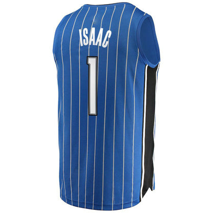O.Magic #1 Jonathan Isaac Fanatics Branded  Fast Break Player Jersey - Icon Edition - Blue Stitched American Basketball Jersey