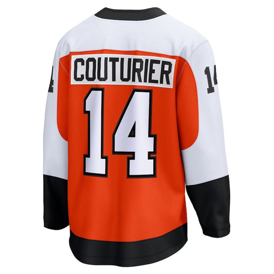 P.Flyers #14 Sean Couturier Fanatics Home Breakaway Jersey - Orange Stitched American Hockey Jerseys CROVYIE