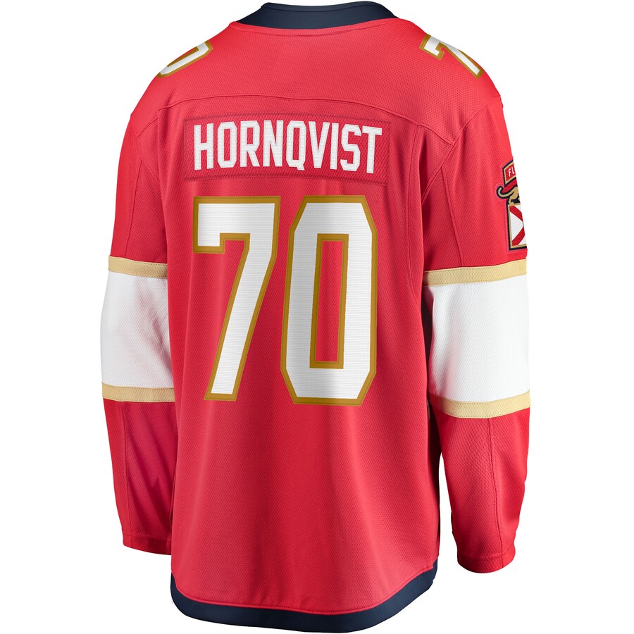 F.Panthers #70 Patric Hornqvist Fanatics Branded Home Breakaway Jersey  Red Stitched American Hockey Jerseys CROVYIE